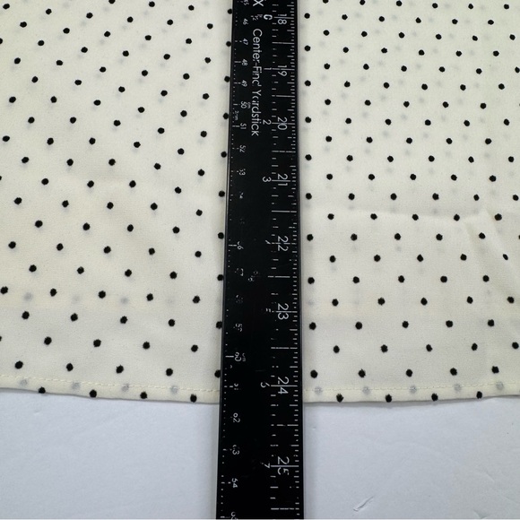 Talbots Blouse Women's Size 3 XP Cream Polyester Polka Dot Top Relax Fit Casual - Picture 9 of 13